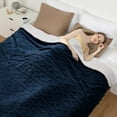 thumbnail image 2 of IDEALHOUSE 50*60in Blue Electric Blankets, Extra Soft Sherpa Heated Throw Blanket, Tufted Cable Pattern for Comfort, 2 of 8