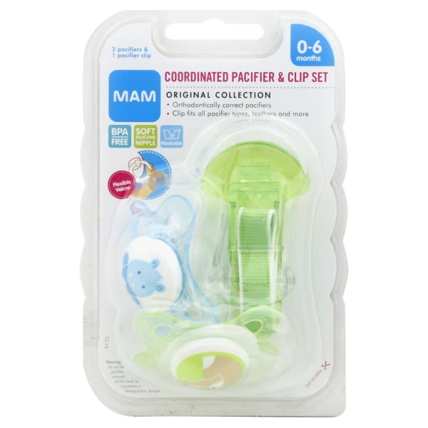 Mam Original 2pk Pacifier & Keeper Size 1