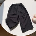 thumbnail image 6 of Amidoa Girls 2 Piece Outfits Summer Clothes Short Sleeve Cotton T-Shirt and Casual Shorts Kids Clothing Sets Black Size 4T, 6 of 7