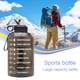 thumbnail image 3 of Soidarity Botella de agua motivadora de 3,78 l, marcador de tiempo, jarra de viaje de plástico Ropa Deportiva, Zapatos Negro Soidarity OD019765-01B, 3 of 6