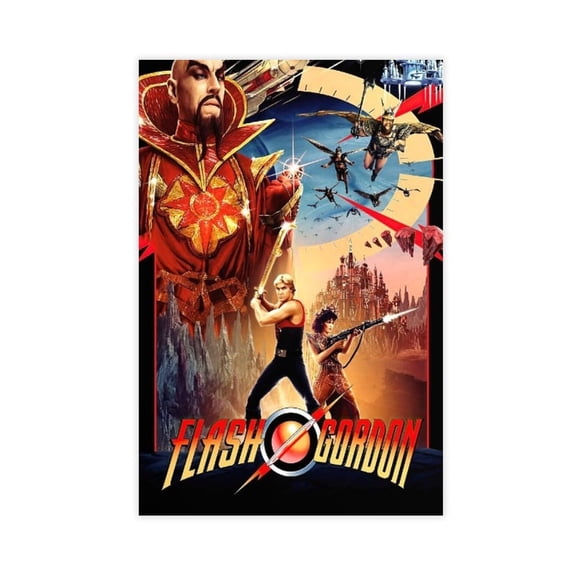Flash Gordon Movie Poster(3) Canvas Poster Wall Art Decor Print Picture Paintings for Living Room Bedroom Decoration