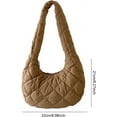 thumbnail image 7 of Quilted Bag Purse for Women Puffer Crescent Bag Nylon Hobo Handbag Lightweight Padding Shoulder Bag for Work, 7 of 7