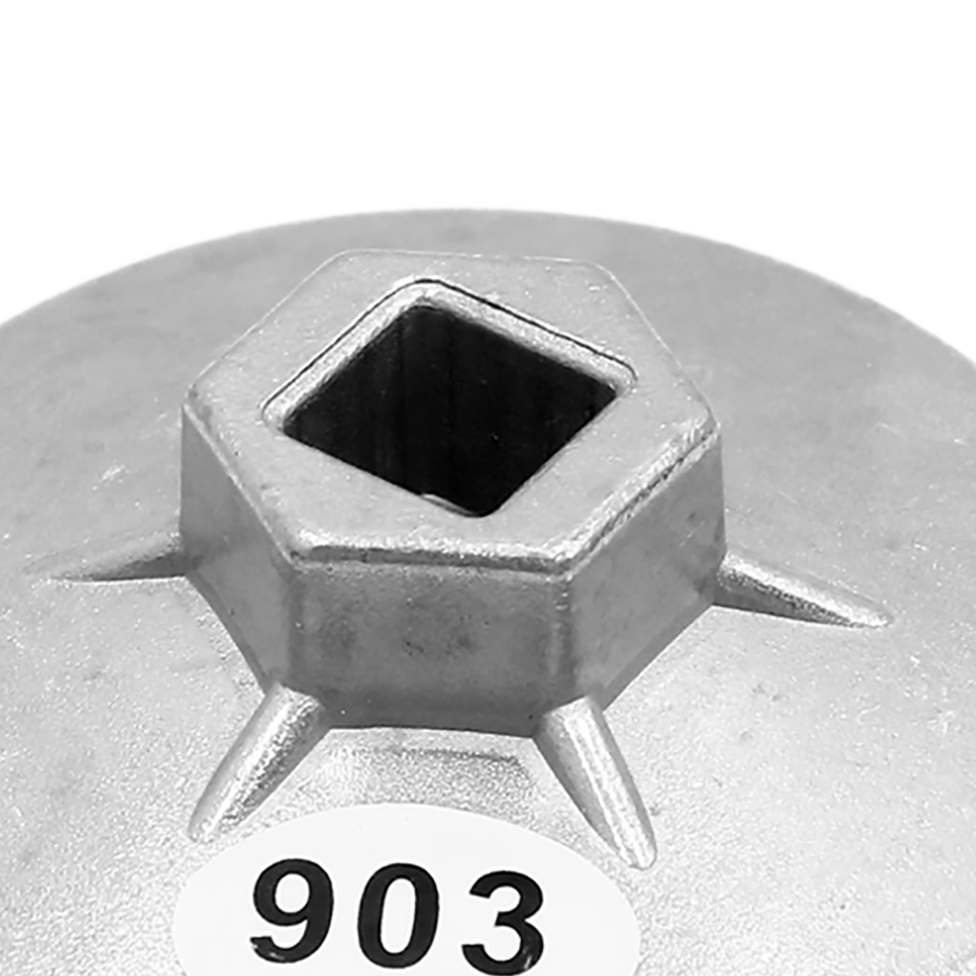 Unique Bargains 74mm 14 Flutes Metal Oil Filter Cap Wrench Socket Remover Tool