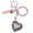 White, variant on Elegant Heart Photo Frame Keychain Crafted From Natural Stone Offering Multiple Color Personalize Romance