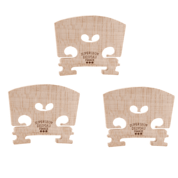 3X Adjustable Violin Bridge Maple,4/4 Size Violin Fitted Bridge Parts for 4/4 Size Violin