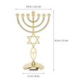 thumbnail image 5 of Candelabro de metal de 7 brazos, candelabro cónico, soporte decorativo para velas de mesa, 5 of 5