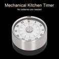 thumbnail image 3 of Temporizador mecánico, temporizador magnético, temporizador de cuenta regresiva de 60 minutos con alarma sonora y marco de acero inoxidable para cocina, 3 of 5