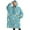 LightBlue Cartoon Dinosaurs-1, variant on Oversized Wearable Blanket Hoodie,LightBlue Cartoon Dinosaurs Pattern Sherpa Blanket Hoodie with Super Pockets,Super Warm Fuzzy Pullover for Women & Men