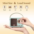 thumbnail image 3 of Altavoz Bluetooth QUEQIMU Retro Radio Vintage Decor Azul, 3 of 9