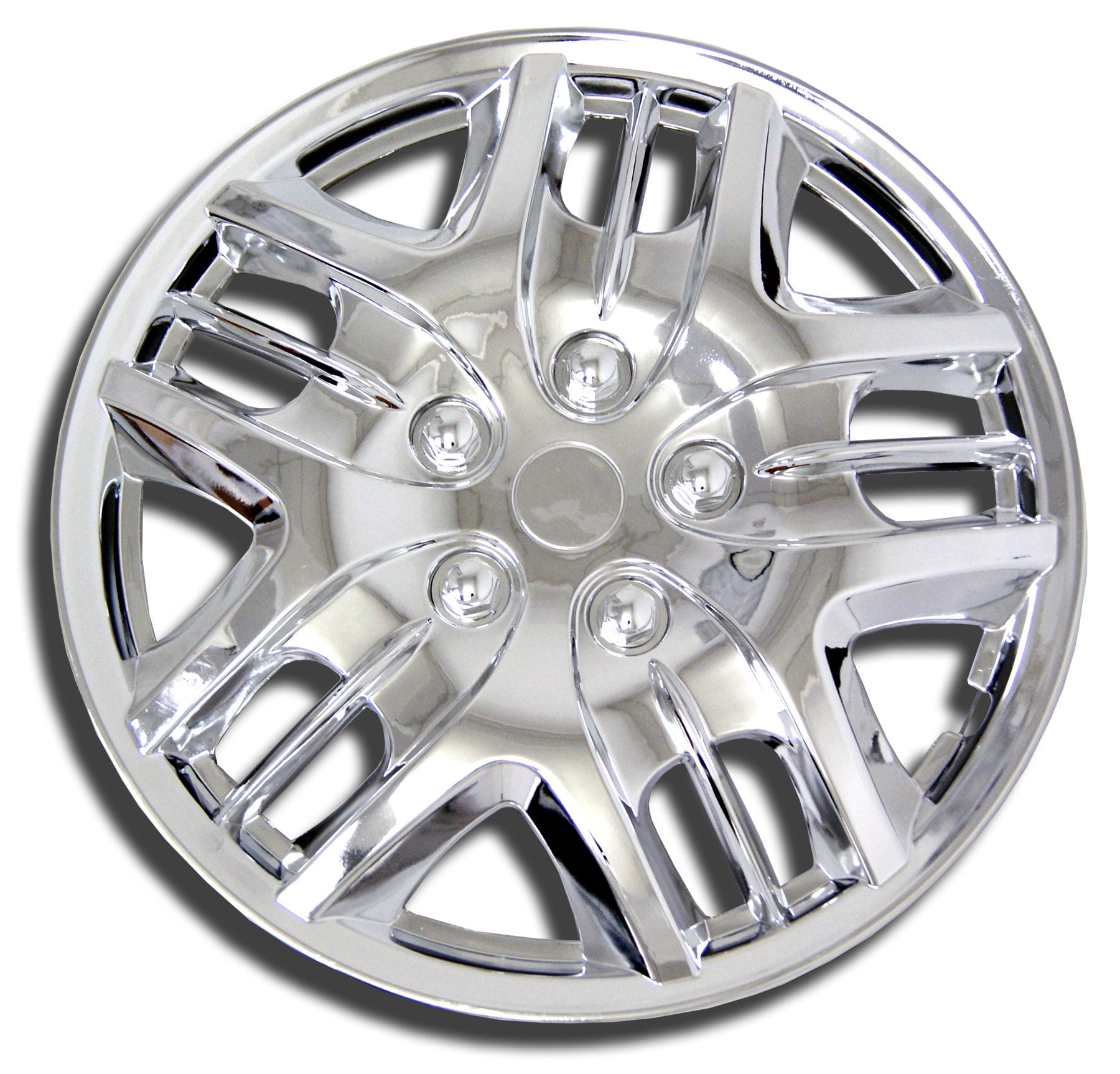 TuningPros WSC025C15 Set of 4 Chrome Finish Hubcaps 15" Hub Caps