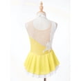 thumbnail image 5 of iiniim Kids Girls Sleeveless Mock Neck Skating Dress Rhinestone Dance Performance Size 6-16 Yellow 14, 5 of 7