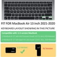 thumbnail image 2 of PINHEN 2 Pack Ultra Thin Silicone Keyboard Cover Skin for MacBook Air 13 Inch 2021 2020 with Touch ID (MODLE A2179 and A2337 Apple M1 Chip, US Layout) Keyboard Accessories Protector, 2 of 7