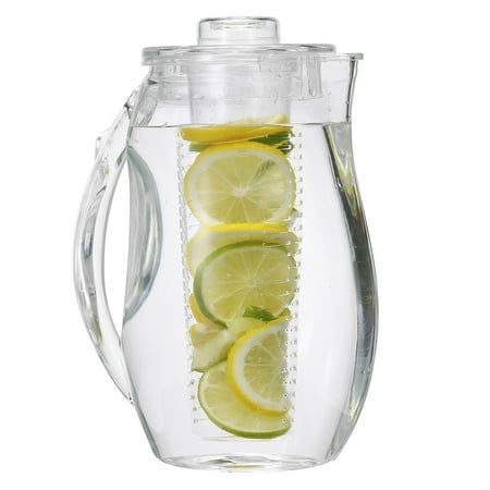 Glass Fruit Infuser Water Pitcher With Removable Lid High Heat