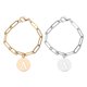 thumbnail image 1 of Uxcell 2 piezas de accesorios de encanto de letras, encanto de cadena redonda para taza, dorado/plata (letra A), 1 of 5