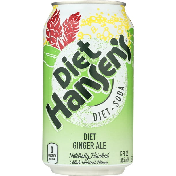 HANSEN Diet Soda Ginger Ale 612oz, 72 oz