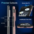 thumbnail image 6 of MUKO Case for Google Pixel 10 Pro XL with Slide Camera Cover+Screen Protector(1 Pack), Rotated Ring Kickstand Military Grade Shockproof Protective Cover-Rose Gold, 6 of 10
