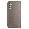 thumbnail image 6 of Nalacover Wallet Case for Samsung Galaxy A14 5G, Stylish Flowers Embossed Pattern Premium PU Leather Flip Folio Cover with Card Slots Holder Magnetic Clasp Kickstand Soft TPU Anti-Drop Case,Gray, 6 of 7