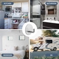 thumbnail image 5 of Adhesive Hooks Heavy Duty Waterproof in Shower Hooks for Hanging Loofah, Towels Clothes for Bathroom Removable Stainless Steel Brush Nickel Adhesive Wall Hooks 4 Pcs (Sliver), 5 of 13
