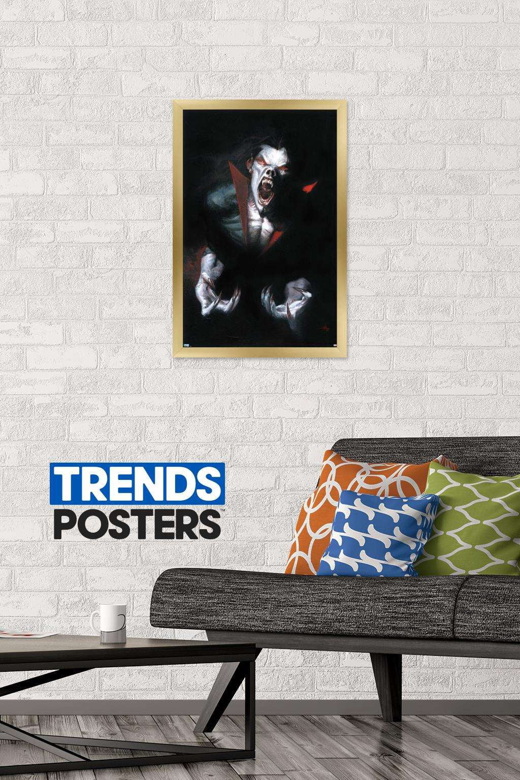 Marvel Movie - Morbius - Shadows Wall Poster, 14.725" x 22.375", Framed