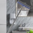 thumbnail image 5 of karymi Floor Scrub Brush with Handle, 2 in 1 Scrape and Brush,Tub and Tile Brush for Cleaning Bathroom, Patio, Kitchen, Wall Cleaning Tools Kitchen Gadgets, 5 of 7