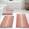 thumbnail image 2 of Findosom Bathroom Rugs Set of 3,Non Slip Thick Absorbent Chenille Bath Rugs with U Shape Contour,Machine Washable Quick Dry Soft Bath Mat for Tub Shower Bathroom Decor,20"x32"+20"x26"+U 20"x24" Pink, 2 of 8