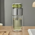 thumbnail image 4 of Hariumiu Glass Tea Infuser Bottle Double-Layer Insulation Portable Travel Tea Maker with Filter 300ml Leakproof Drinking Cup for Home Office Outdoor Activities, 4 of 8