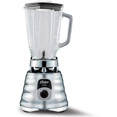Oster Original 3 Speed Chrome Blender, 5 Cup Glass Jar