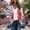#0406-Hot Pink, variant on Womens Patriotic Star Stripe Print Kimono Cardigan 3/4 Sleeve Open Front American Flag Beach Cover Up