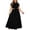 Black, variant on Women’S Plus Size Summer Two-Piece Outfit, Twist Tie Front Crop Top With High Waist Flared Maxi Skirt, Soft Stretchy Polyester Fabric, 2pcs, Sizes XL XXL XXXL XXXXL XXXXXL
