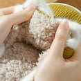 thumbnail image 5 of Winter Slippers for Women Thermal Comfy Slippers with Bowknot Non-Slip Home Footwear Solid Color Flat-soled Shoes Winter Autumn Warm Shoes Casual Slippers, 5 of 8