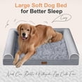 thumbnail image 2 of Cama Ortopédica para Perros Pequeños Lavable: Camas con Respaldo para Perros de Tamaño Pequeño, Espuma de Celda de Huevo, Sofá Impermeable con Funda Removible, 2 of 7