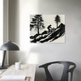 thumbnail image 4 of JEUXUS  Skier Wall Art, Mountain and Trees Themed Wall Art, Wall Decor, Ski Lover Gift, Home Decoration, Wall Hangings, 4 of 6