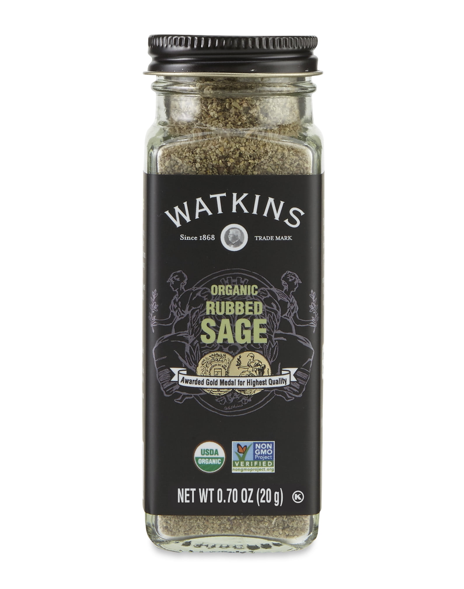 Watkins Gourmet Organic Spice Jar, Rubbed Sage, .70 oz