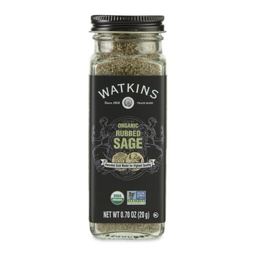 Watkins Gourmet Organic Spice Jar, Rubbed Sage, .70 oz