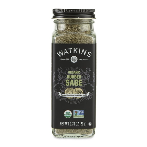 Watkins Gourmet Organic Spice Jar, Rubbed Sage, .70 oz