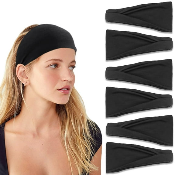 ZOUYUE Headbands for Women, Non-Slip, Premium Stretchy Head Bands Hair Accessories,Wear for Yoga, Fashion, Working Out, Travel or Running, 6 Pack