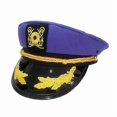 thumbnail image 1 of Captain Yacht Sailor Hat Adjustable Hat Flat Top Visor - White - 1 Piece, 1 of 5