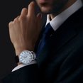 thumbnail image 4 of Men's Quartz Watch with Blue Glass Stylish Leather Strap Watch for Him, 4 of 4