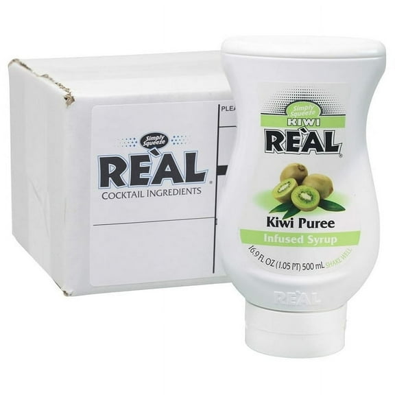 Kiwi Reàl, Kiwi Puree Infused Syrup, 16.9 FL OZ Squeezable Bottle (Pack of 1)