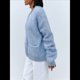 thumbnail image 4 of Cárdigan de para Mujer, Estilo Holgado, de Punto Cálido. Azul M, 4 of 10