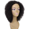 thumbnail image 6 of LUXLUXE Zenobia Curly Kinky 18 in Long Half Wig Mix Human Hair and Synthetic Fibers Dark Brown Color, 6 of 9