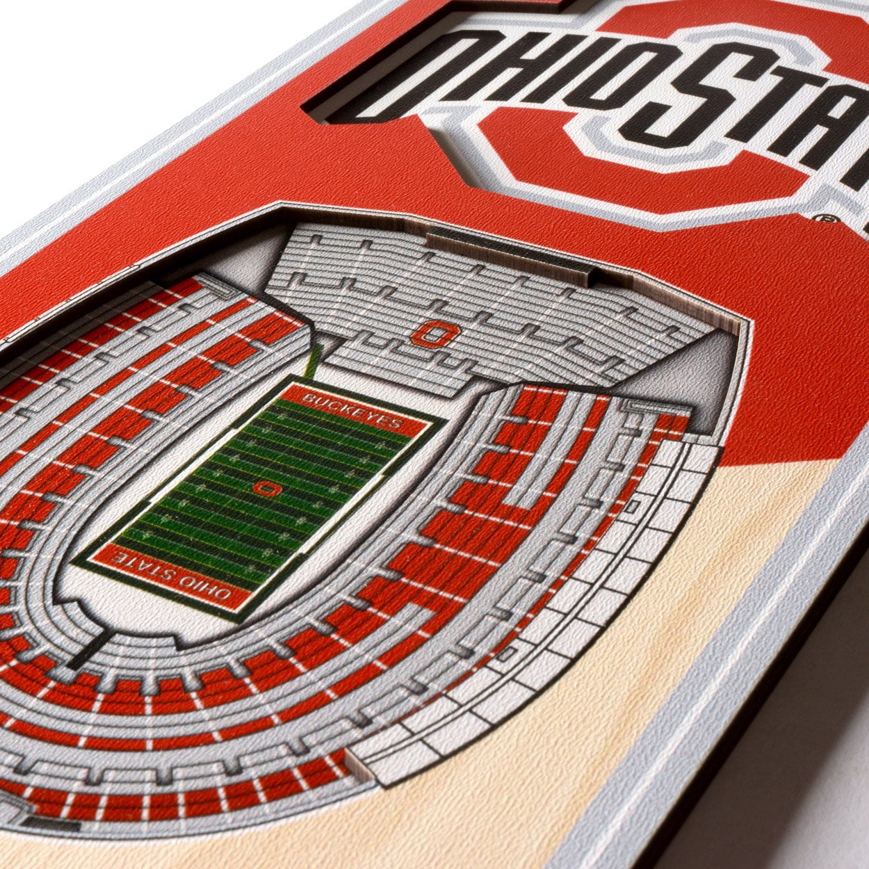 YouTheFan NCAA Ohio State Buckeyes 3D Stadium Banner 6x19