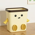 thumbnail image 5 of AuroraX Mini Desk Trash Can 2.3L Cute Beige Wastebaskets Plastic Modern Garbage Bin for Office and Home, 5 of 6