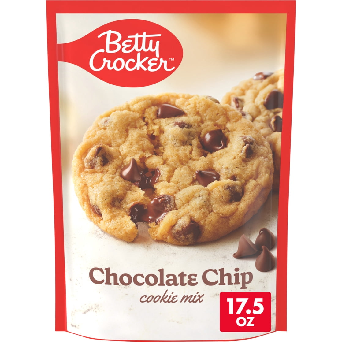 (12 pack) Betty Crocker Chocolate Chip Cookies, Cookie Baking Mix, 17.5 oz