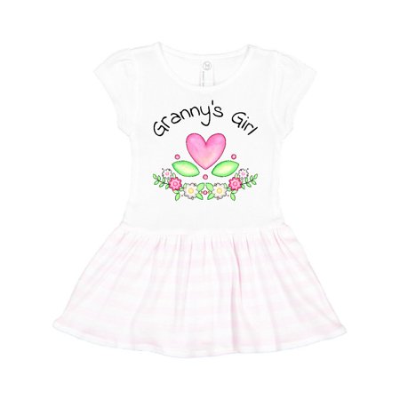 

Inktastic Granny s Girl- heart flowers Gift Toddler Girl Dress