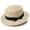 Beige, variant on Women’s Solid Flat Top Straw Boater Hat Simple Fabric Bow Decor Breathable Light Sun Hat for Beach Days & Summer Picnic Activities Blue
