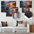 thumbnail image 4 of Designart "Horizon at Sunset I" Coastal Metal Wall Decor, 4 of 5