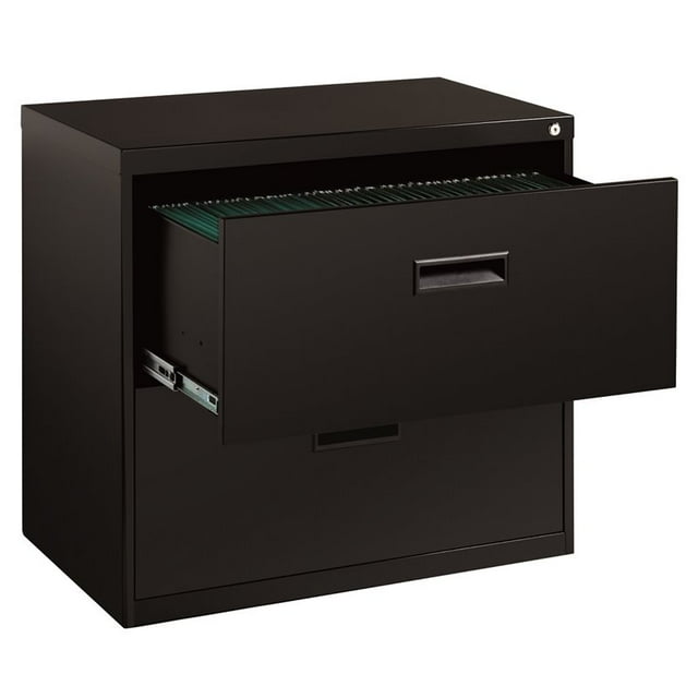 Bowery Hill 2 Drawer Lateral File Cabinet in Black