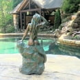 thumbnail image 5 of Homestyles 16 in. Bronze Patina Classic Mermaid Sitting on Coastal Rock Looking Out to Sea Beach Nautical Large Statue, 5 of 6
