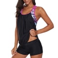 thumbnail image 3 of Womens Racerback Swimming Suit Tankini Set Swimsuit Bathing Suit with Boyshorts S-XXL, 3 of 4